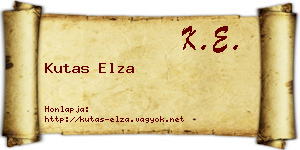Kutas Elza névjegykártya